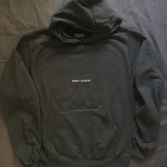 saint laurent box logo hoodie